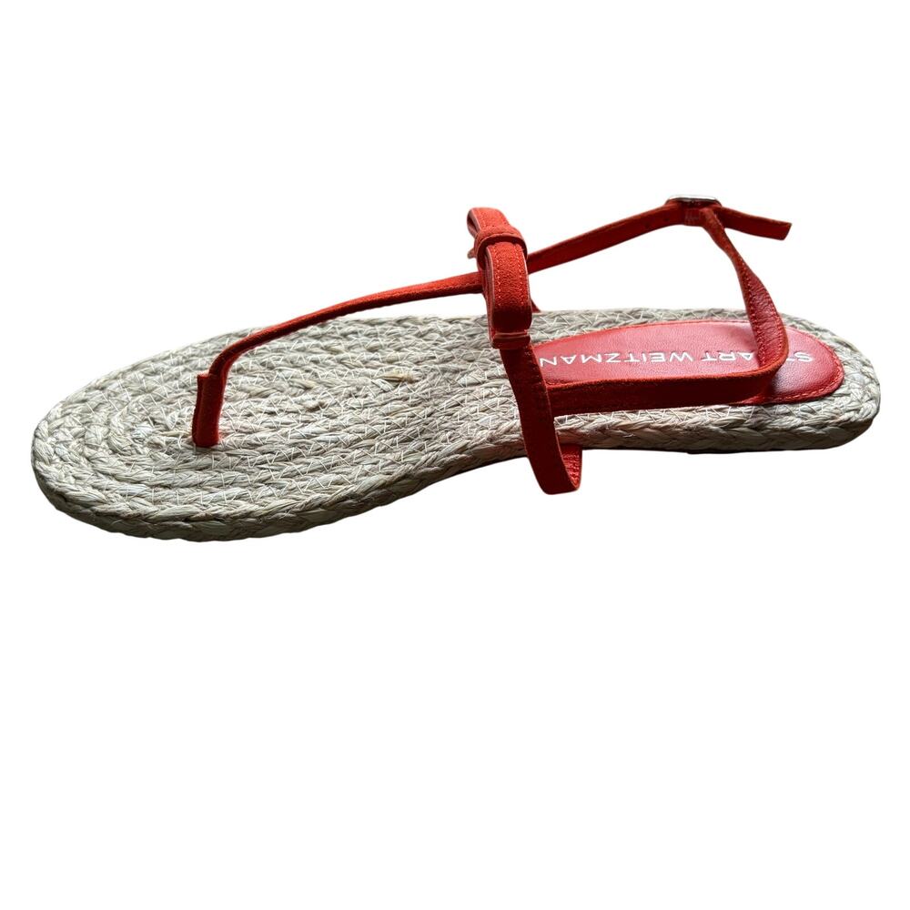 Stuart Weitzman Felicity Espadrille Slingback Orange Sandal Sz 8‎ - Picture 3 of 15